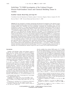 Solid-State 17O NMR Investigation of the Carbonyl Oxygen Electric