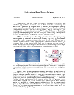 Biodegradable Shape-Memory Polymers