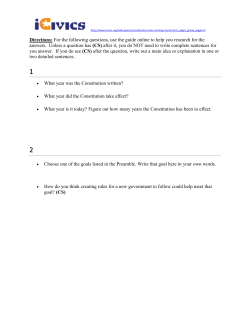 Directions: For the following questions, use the guide online to help