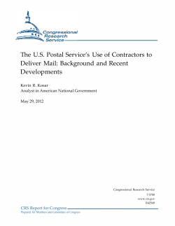 US Postal Services Use of Contractors to Deliver Mail