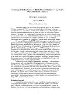 Summary of the Evaluation of The California Wellness Foundation`s