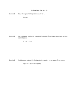 Review Exercise Set 10