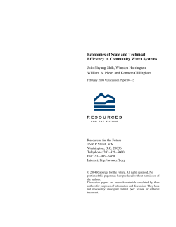 Economies of Scale and Technical Efficiency in Community Water