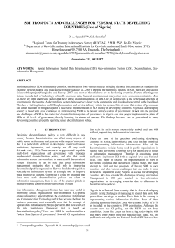 PROSPECTS AND CHALLENGES FOR FEDERAL STATE