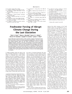 Freshwater forcing of abrupt climate change during the last glaciation