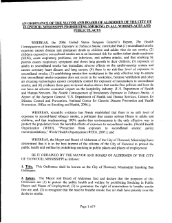 AN ORDINANCE OF THE MAYOR AND BOARD