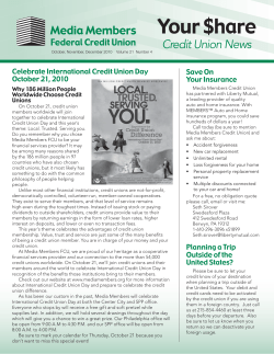 4th Quarter - Media Members Federal Credit Union