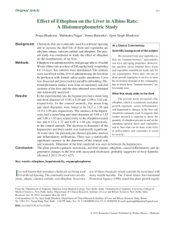 Effect of Ethephon on the Liver in Albino Rats