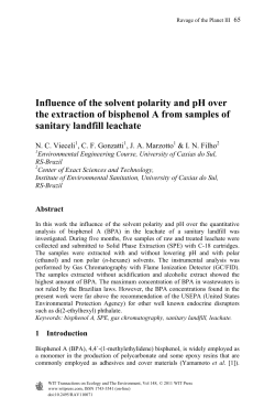 Influence of the solvent polarity and pH over the