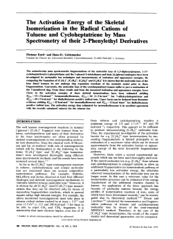 The activation energy of the skeletal isomerization in the radical