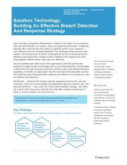 Sandbox Technology: Building An Effective Breach Detection