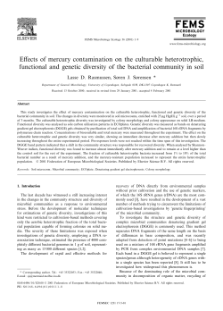 Effects of mercury contamination on the culturable heterotrophic