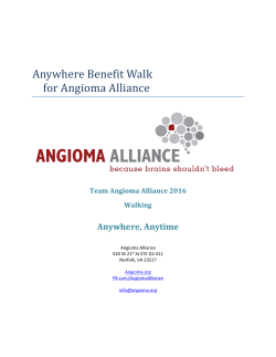 Anywhere Benefit Walk for Angioma Alliance