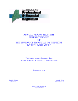 annual report from the superintendent