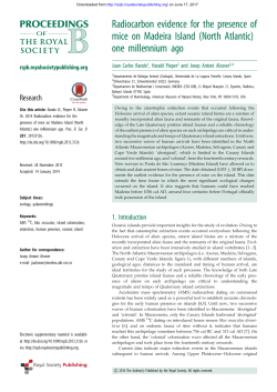 Radiocarbon evidence for the presence of mice on Madeira Island