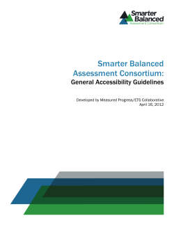 Smarter Balanced General Accessibility Guidelines