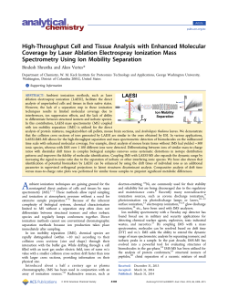 High-Throughput Cell and Tissue Analysis with Enhanced Molecular