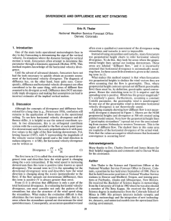 DIVERGENCE AND DIFFLUENCE ARE NOT SYNONYMS National