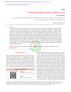 A Cultural Herpetology of Nile Crocodiles in Africa