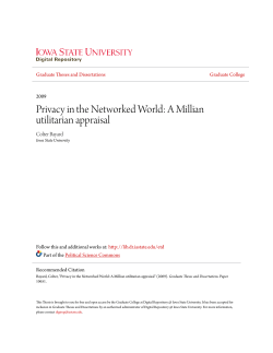 Privacy in the Networked World: A Millian utilitarian appraisal