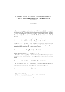 Bloch functions in a magnetic field and vector bundles. Typical