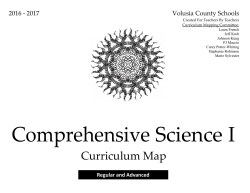 Grade 6 Comprehensive Science 1 Regular and Advanced