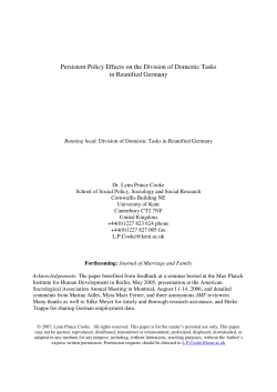 Persistent Policy Effects on the Division of