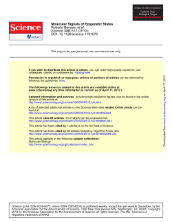 Molecular Signals of Epigenetic States