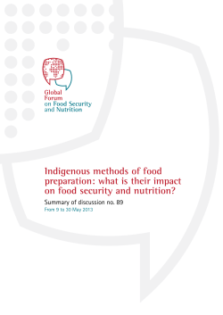 Indigenous methods of food preparation: what is their impact on