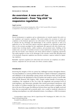 An overview: A new era of tax enforcement &ndash; from ``big stick`` to