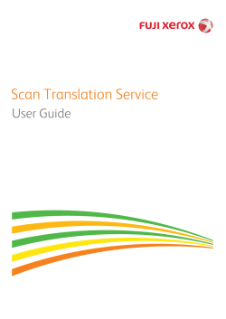 Scan Translation Service User Guide