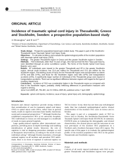 Incidence of traumatic spinal cord injury in Thessaloniki, Greece and