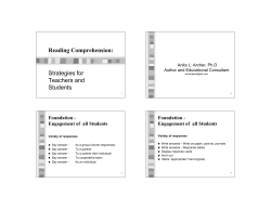 Secondary Reading Comprehension