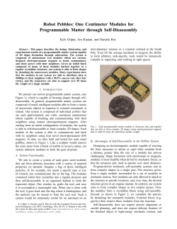 Robot Pebbles: One Centimeter Modules for Programmable Matter
