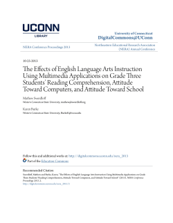The Effects of English Language Arts Instruction Using Multimedia