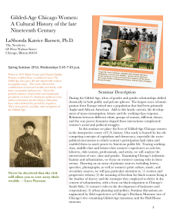 GildedJAge Chicago Women: A Cultural History of the late
