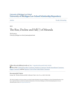 The Rise, Decline and Fall(?) of Miranda