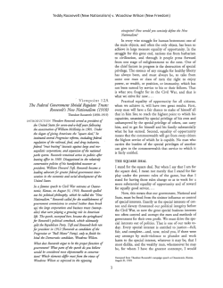 Teddy Roosevelt (New Nationalism) v. Woodrow Wilson (New