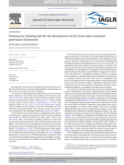 Donning our thinking hats for the development of the Great Lakes