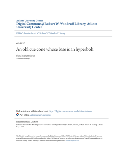 An oblique cone whose base is an hyperbola