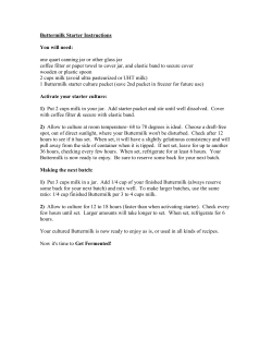 Buttermilk Starter Instructions You will need: one quart canning jar or