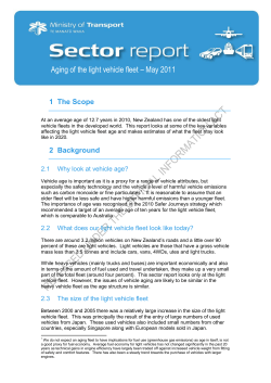 Read the report on the ageing of the light vehicle fleet