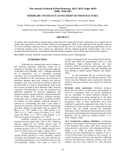 Herbicide Tolerance Genes Derived from Bacteria