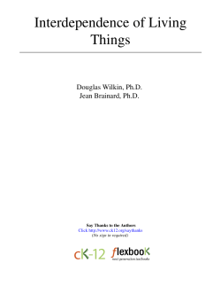 Interdependence of Living Things