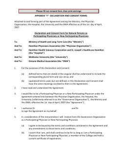 APPENDIX "F"- DECLARATION AND CONSENT FORMS Attached