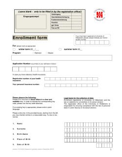 Enrollment form