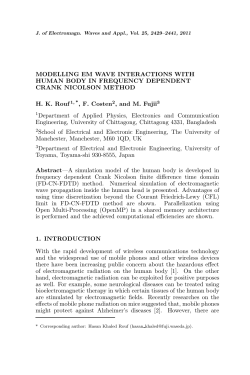 Modelling EM wave interactions with human body in frequency