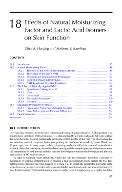 Effects of Natural Moisturizing Factor