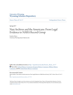 From Legal Evidence to NARA Record Group