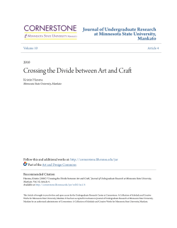 Crossing the Divide between Art and Craft